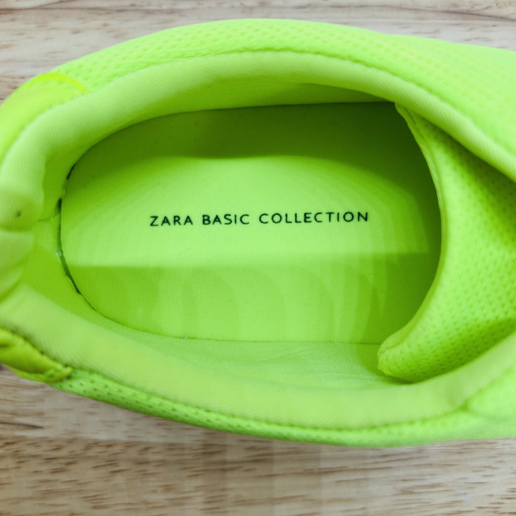Zara Basic Collection Neon Yellow Sneakers Womens EU 38 US 7.5 8