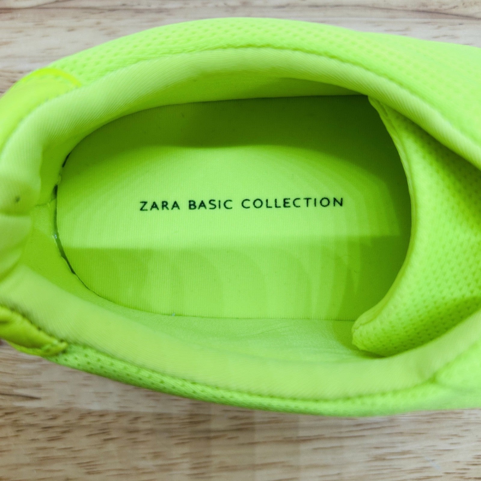 Zara Basic Collection Neon Yellow Sneakers Womens EU 38 US 7.5 8
