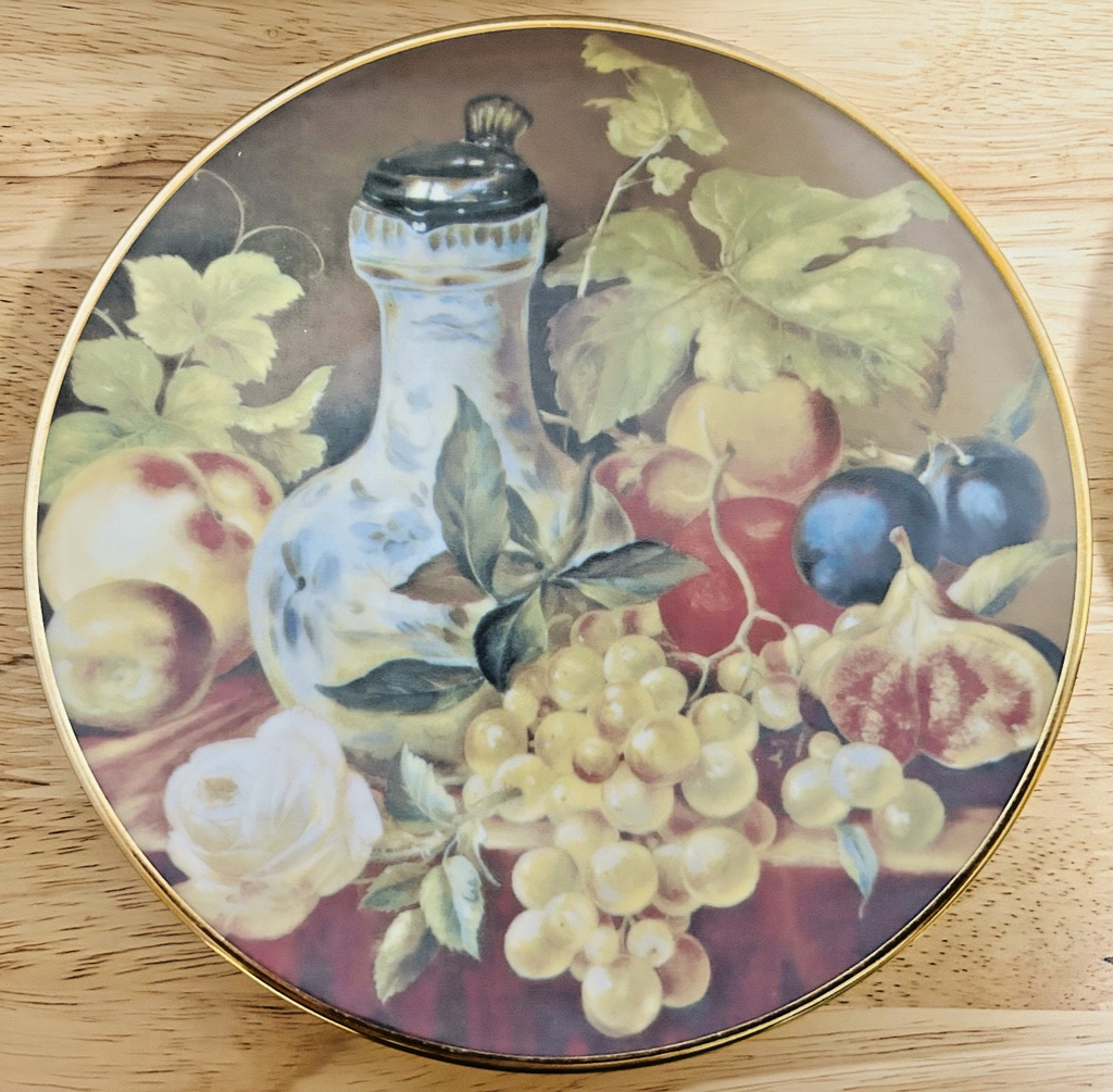 Gloria Bavaria Fruit Plates Set of 4 | 24K Gold Rim | German Porcelain