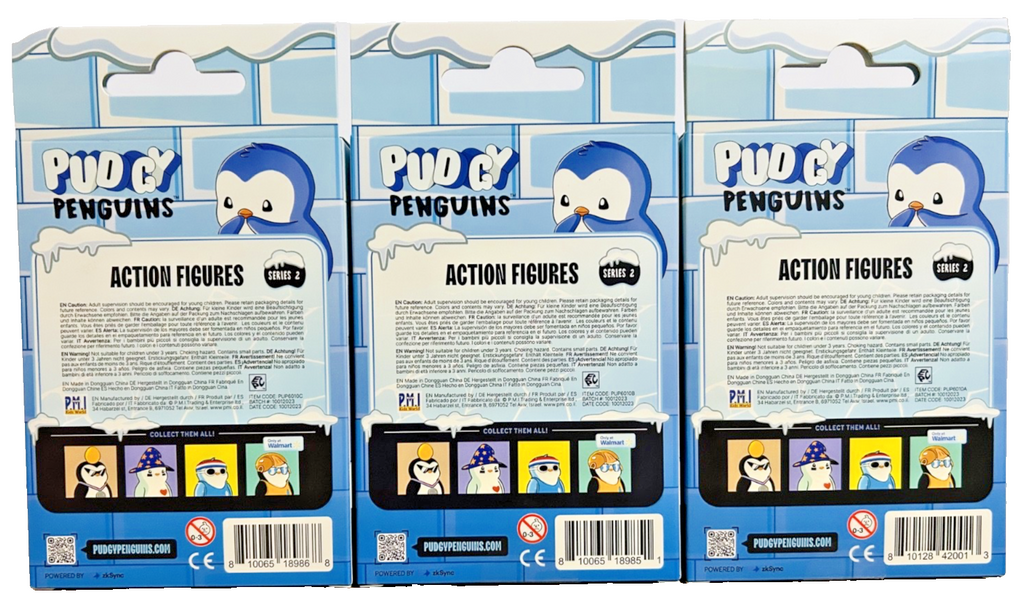 Pudgy Penguins Series 2 Action Figures Lot of 3 4.5” New Sealed