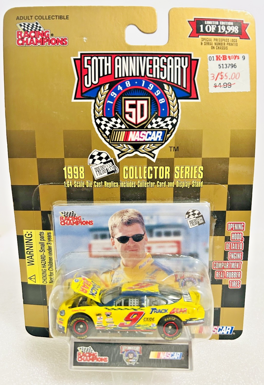 1998 Racing Champions NASCAR 50th Anniversary Jeff Burton #9 1:64 NIB