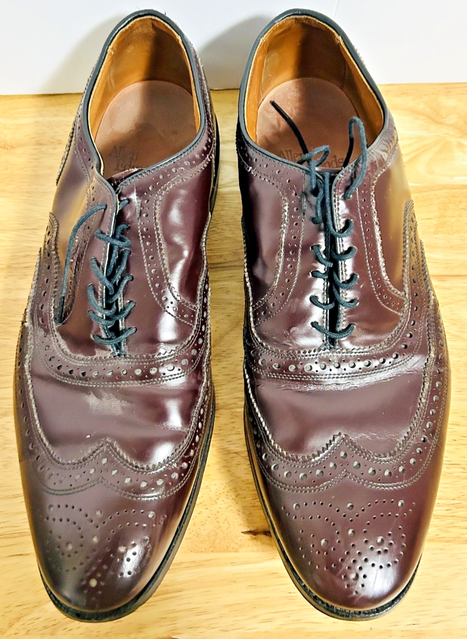 Allen Edmonds McAllister Burgundy Wingtip Oxfords Men's 10.5D USA