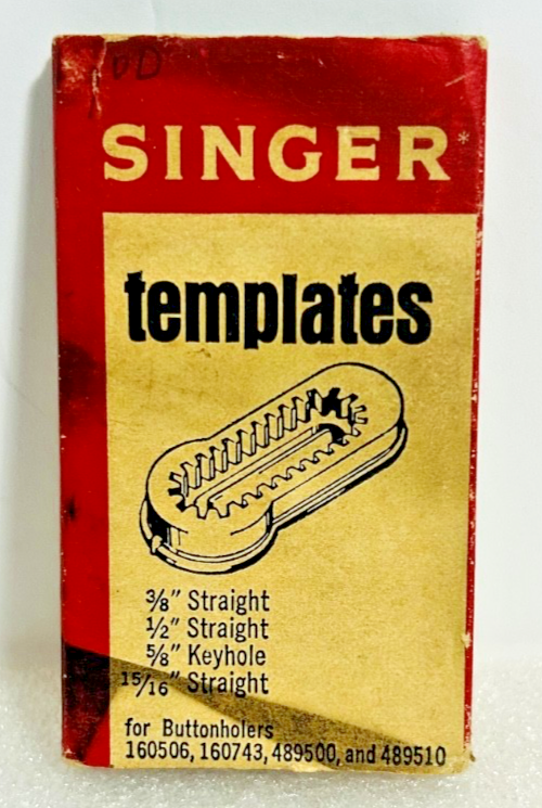 Singer Automatic Buttonholer Attachment w Templates Box Manuals Made USA