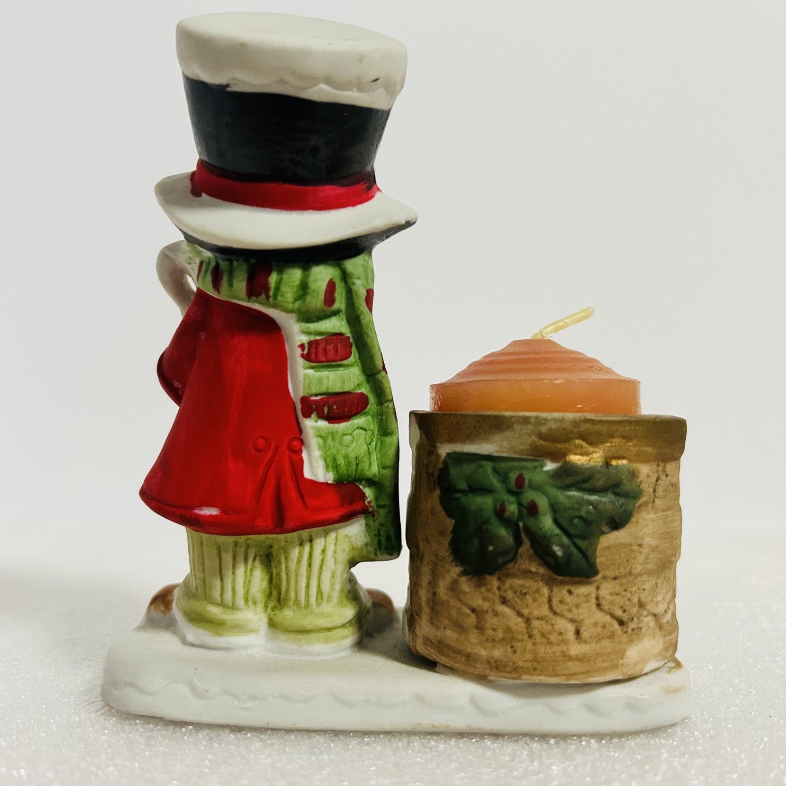 Vintage 1978 Jasco Christmas Luvkins #10 Porcelain Boy Candle Holder