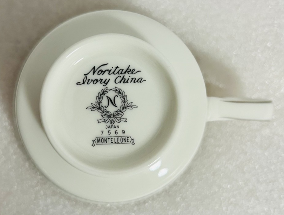 Noritake Monte Leone 7569 Cup Saucer Dinner Plate Set Japan
