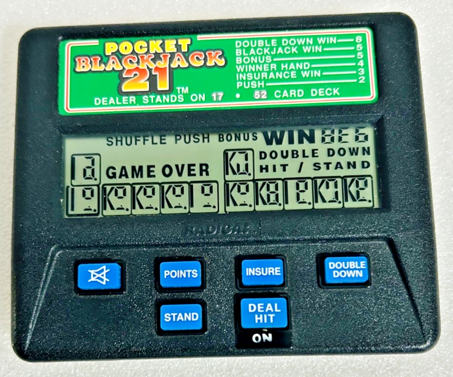 Lot of 4 Radica Handheld Casino Games Poker Blackjack Slot Tested