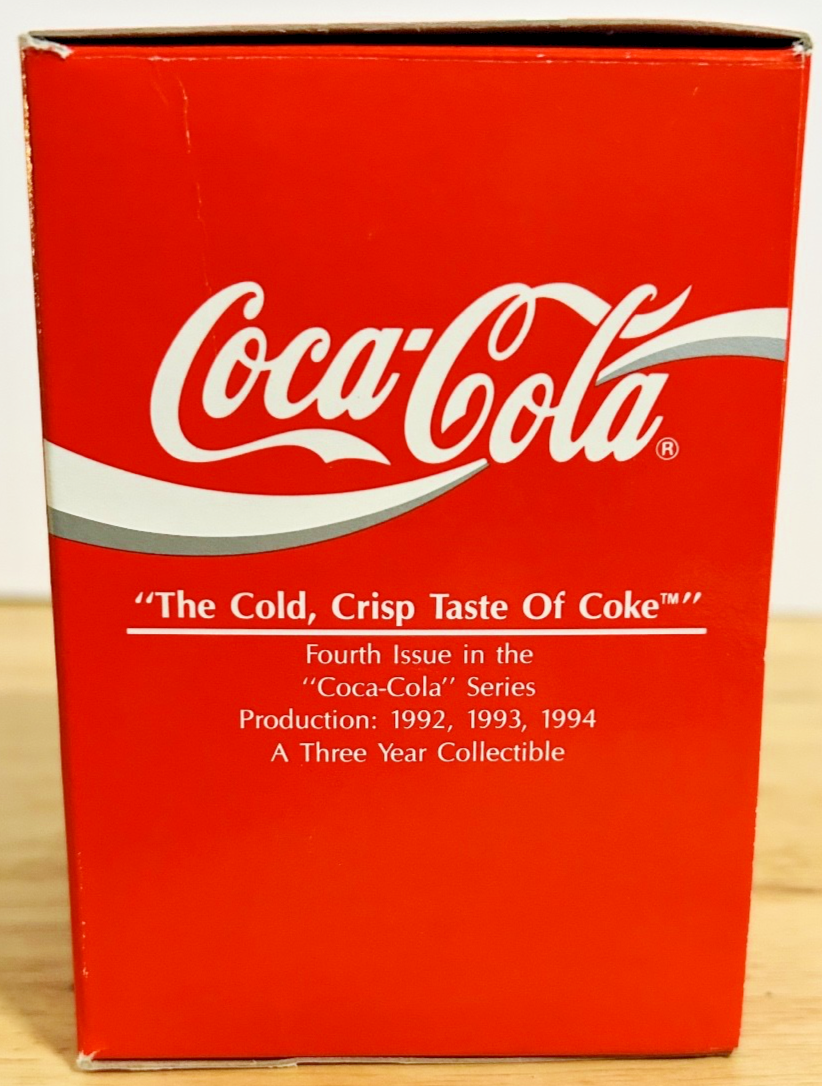 1992 Coca-Cola “The Cold, Crisp Taste of Coke” Ornament 583766 Mice & Barrel Box