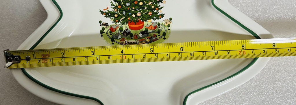 Pfaltzgraff Christmas Tree Serving Dish Platter USA Holiday