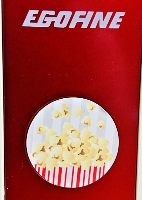 EGOHNE Red & White Air Popcorn Maker Retro Style Hot Corn Popper Tested