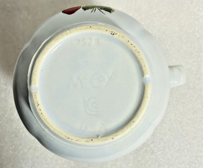 McCoy Strawberry Creamer & Open Sugar Bowl Set Vintage USA Pottery