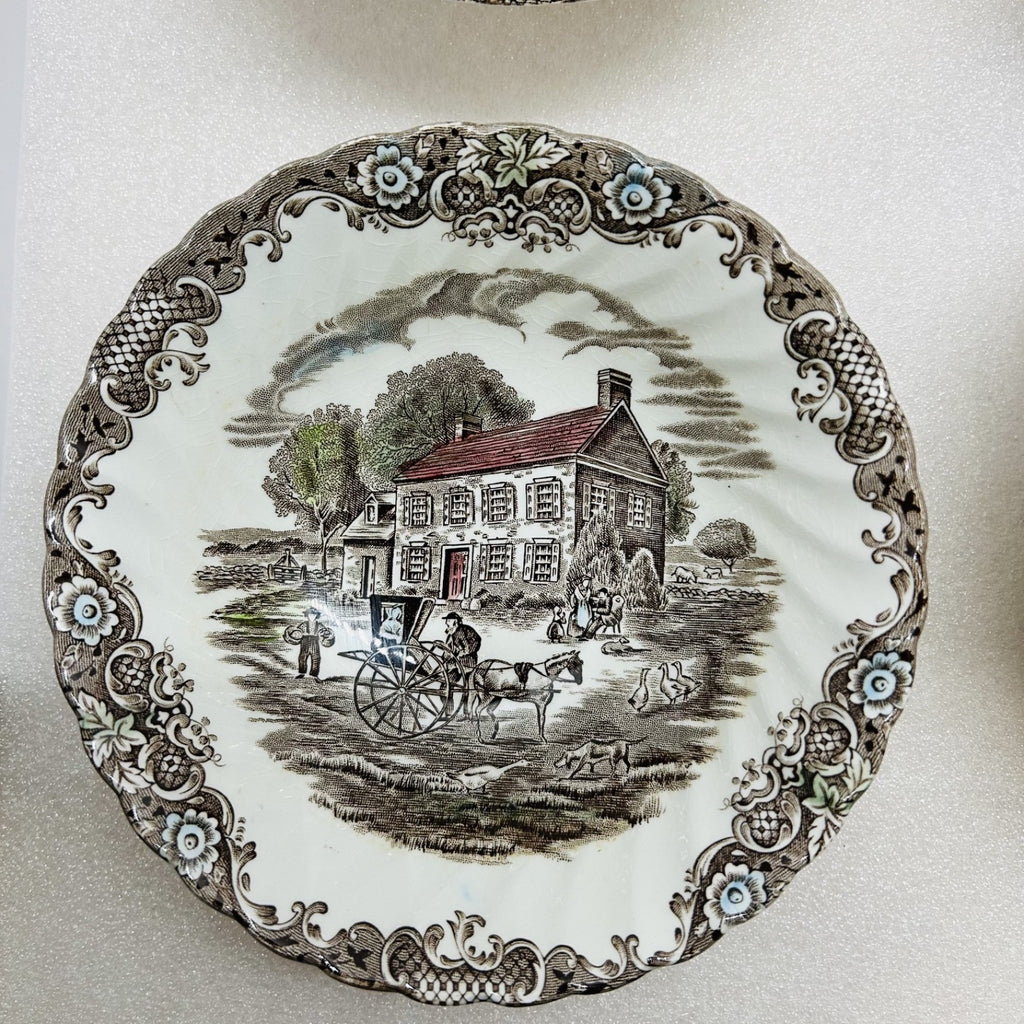Johnson Brothers Pennsylvania Fieldstone Soup Cereal Bowls Set of 4 England