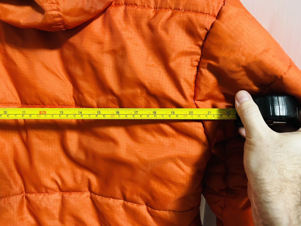 Catalina Orange Puffer Jacket Hooded Zip Mens Large 22x27