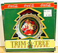 Coca-Cola Trim-A-Tree Collection Bottle Cap Santa Christmas Ornament w/ Box 1990