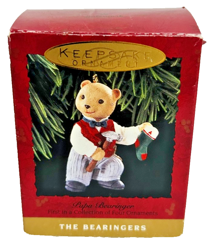 Hallmark Bearingers Poppa Bearinger 1993 Keepsake Ornament MIB