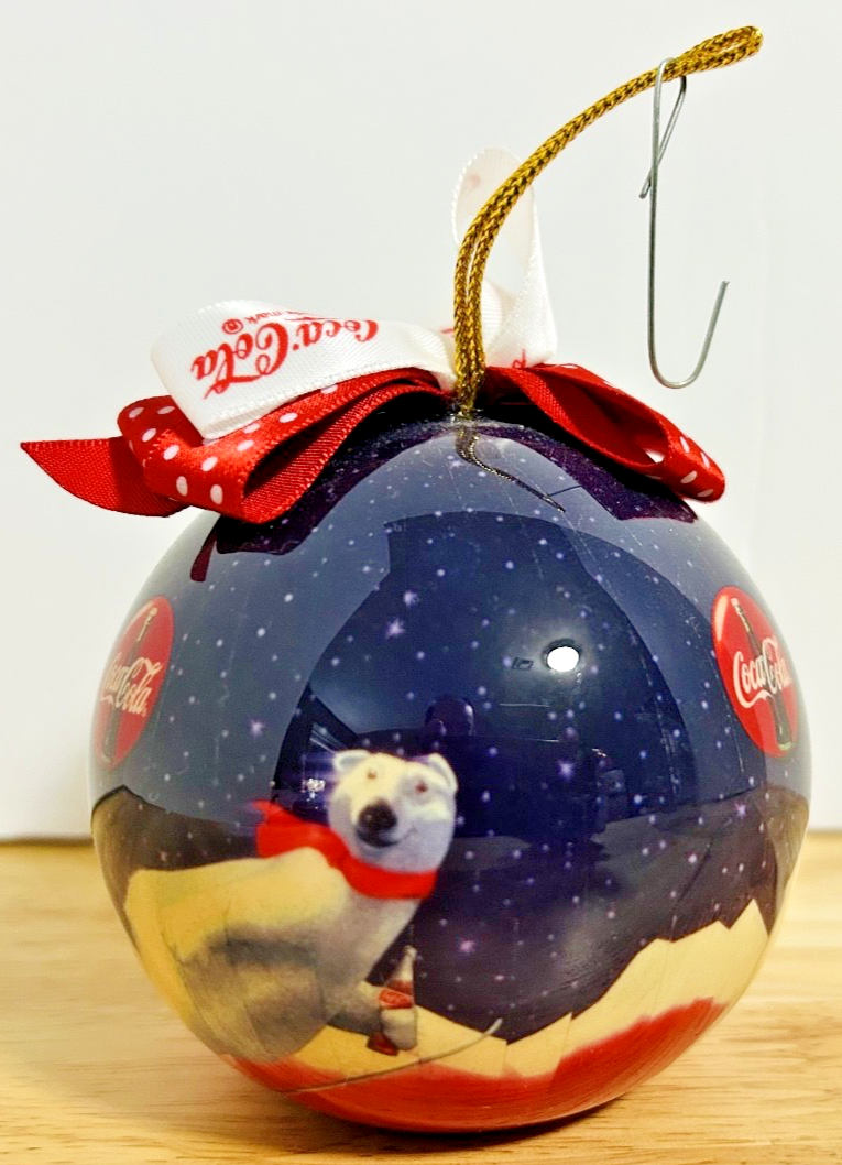 Vintage Coca-Cola Polar Bear Christmas Ornament in Original Box