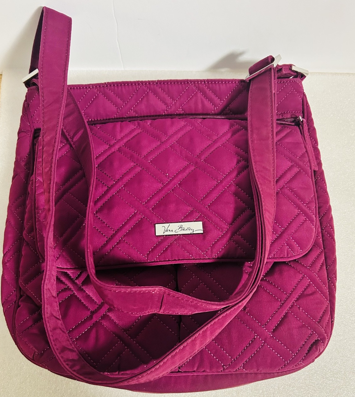 Vera Bradley Magenta Quilted Crossbody Shoulder Bag Pink