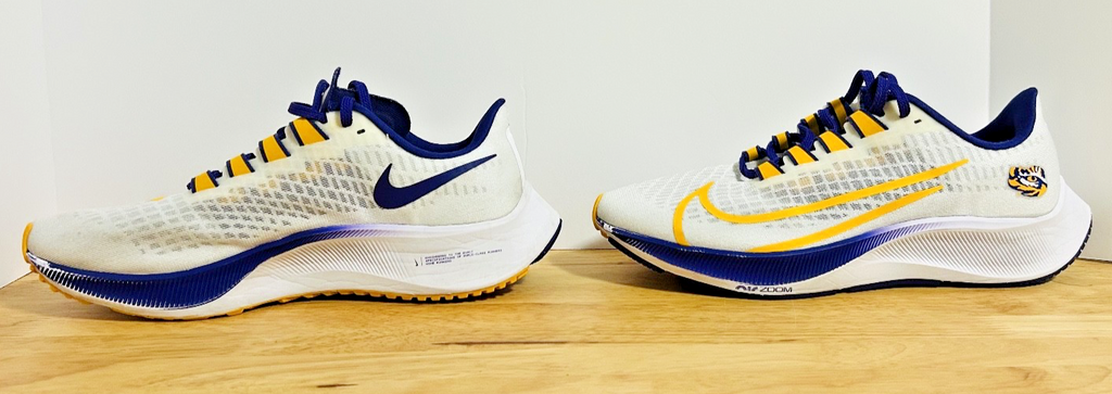 Nike Zoom Pegasus 37 LSU Tigers Running Shoes Men’s 7.5 White CZ5383-100