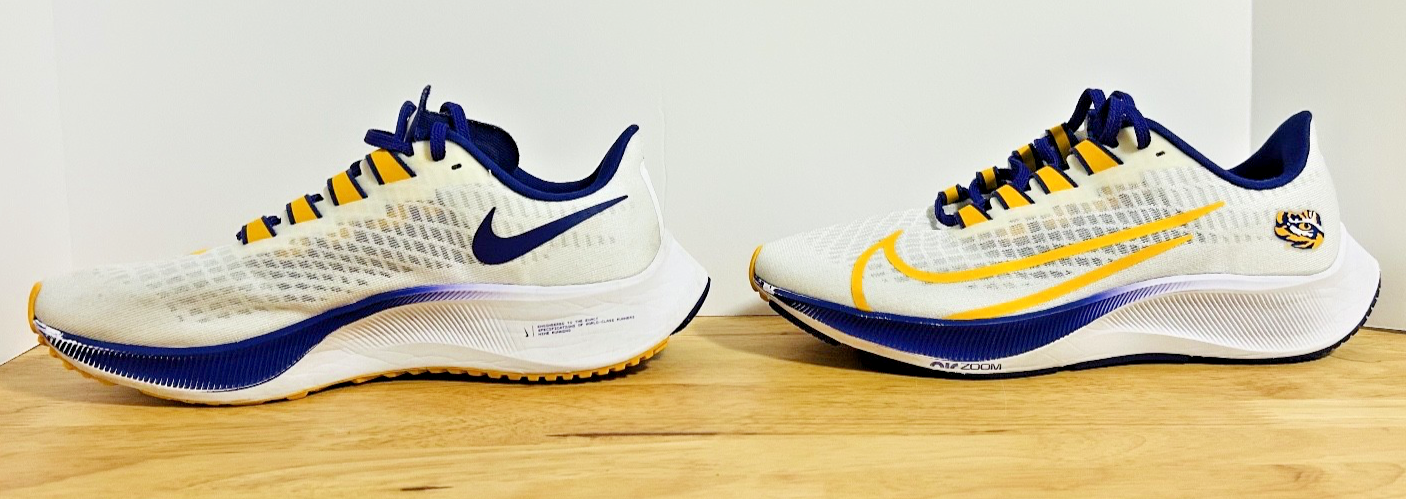 Nike Zoom Pegasus 37 LSU Tigers Running Shoes Men’s 7.5 White CZ5383-100