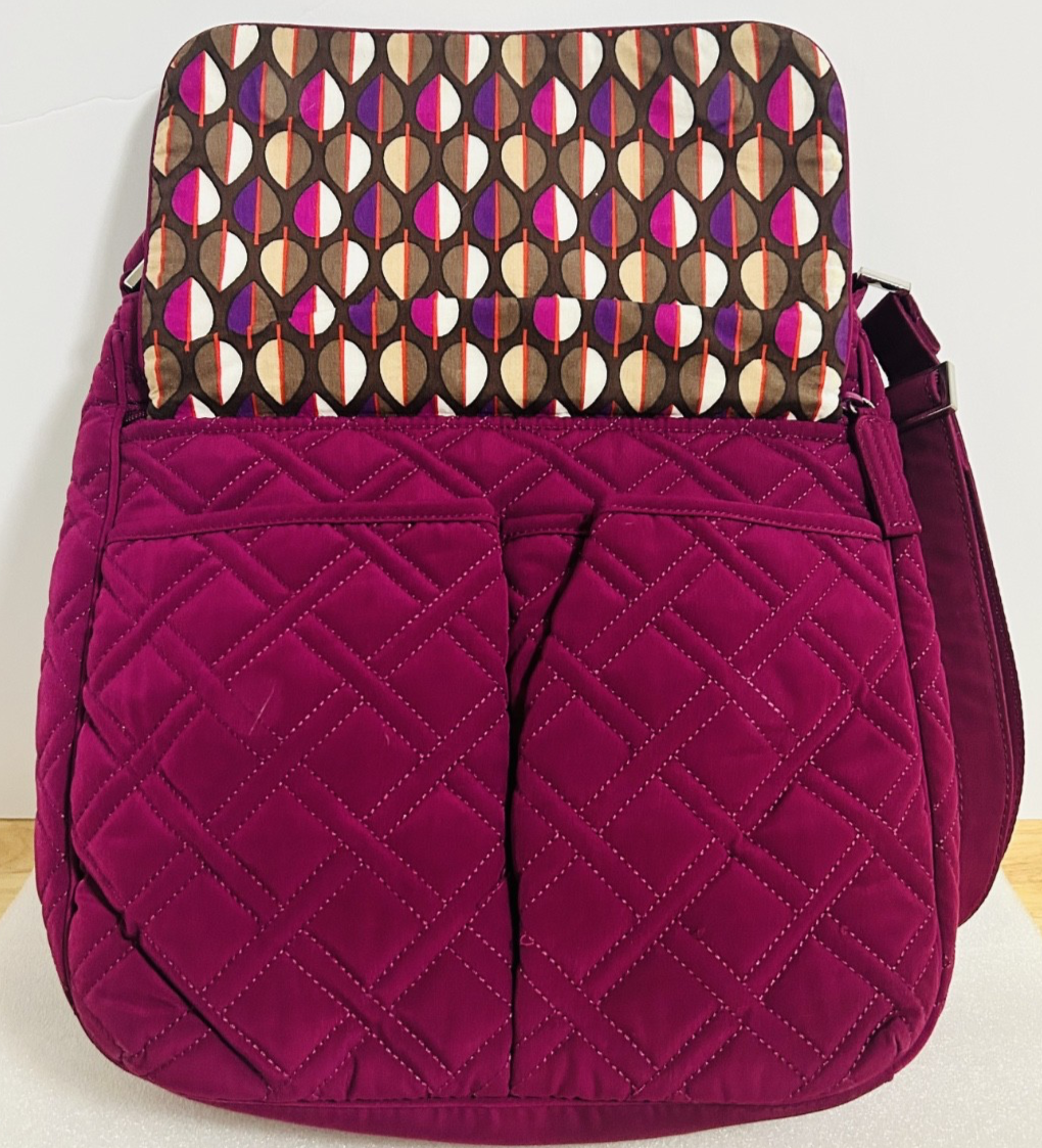 Vera Bradley Magenta Quilted Crossbody Shoulder Bag Pink