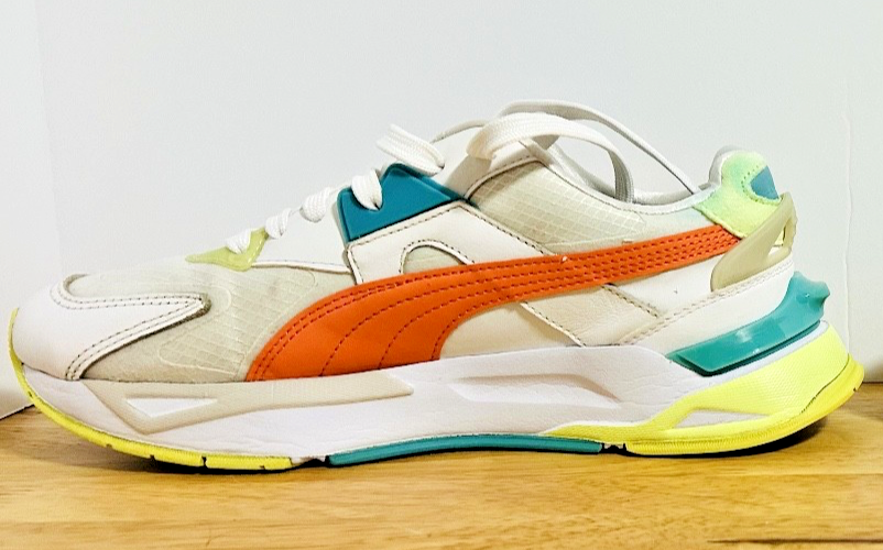 PUMA Mirage Sport Remix Sneakers Women's 7 White Orange Teal 384074-02