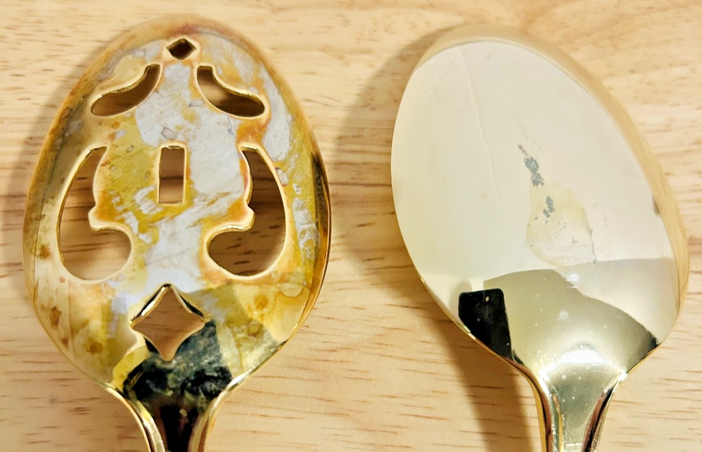 Hampton Silversmiths Gold Serving Pieces 6 Pc Set Spoon Fork Cake Server