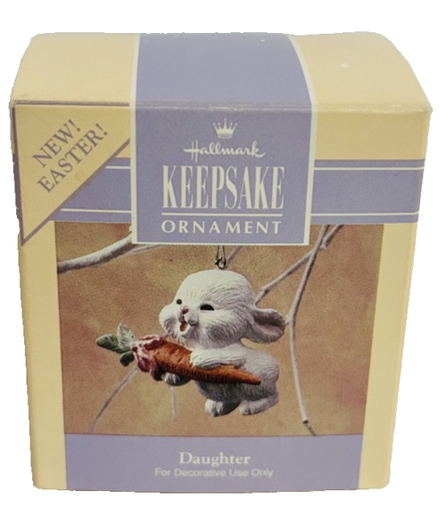 1990 Hallmark Keepsake Easter Ornament Daughter Bunny w Box