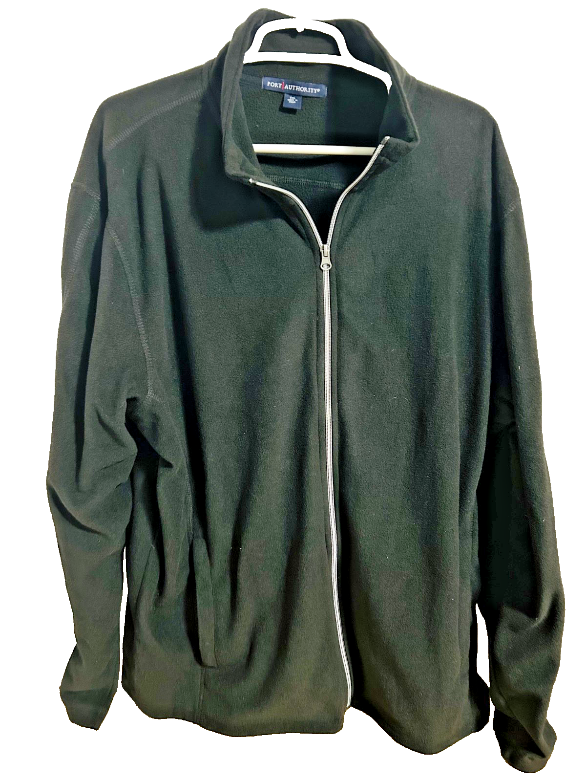 Port Authority Black Fleece Jacket 2XL Full Zip Polyester Mens