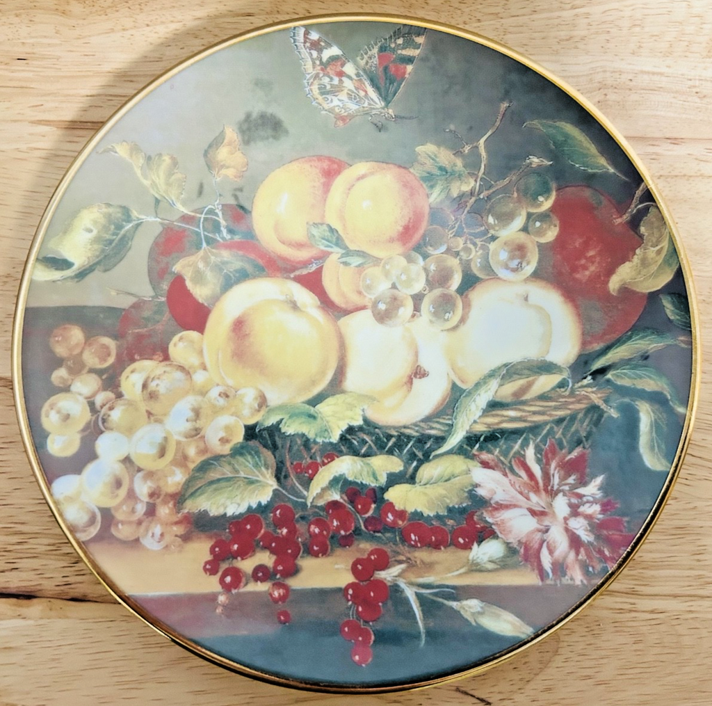 Gloria Bavaria Fruit Plates Set of 4 | 24K Gold Rim | German Porcelain
