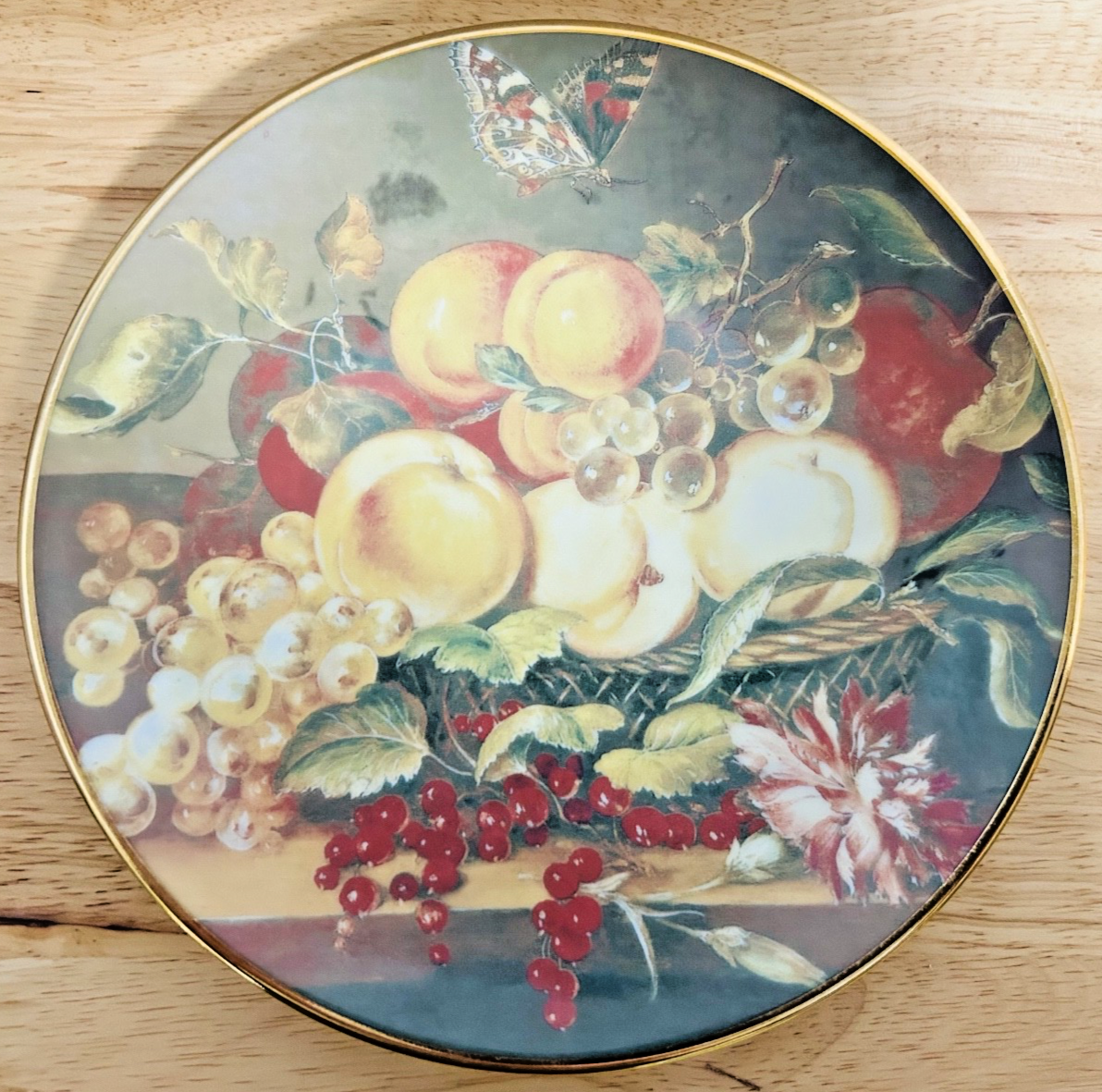 Gloria Bavaria Fruit Plates Set of 4 | 24K Gold Rim | German Porcelain