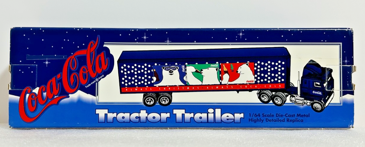 Coca-Cola 1/64 Die-Cast Polar Bear Tractor Trailer Truck NIB Vintage