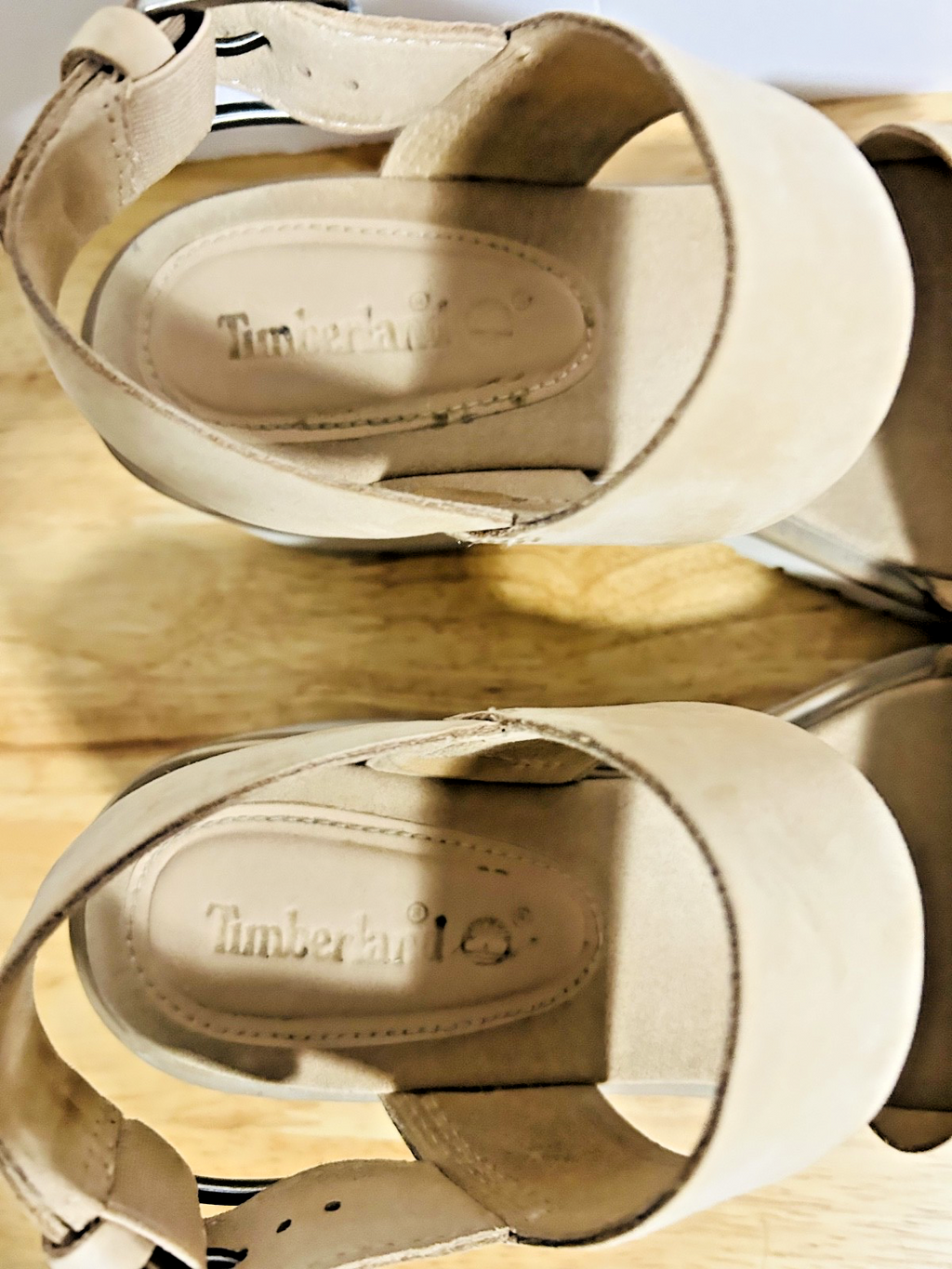Timberland Women’s Platform Sandals Tan Nubuck Leather Size 6.5