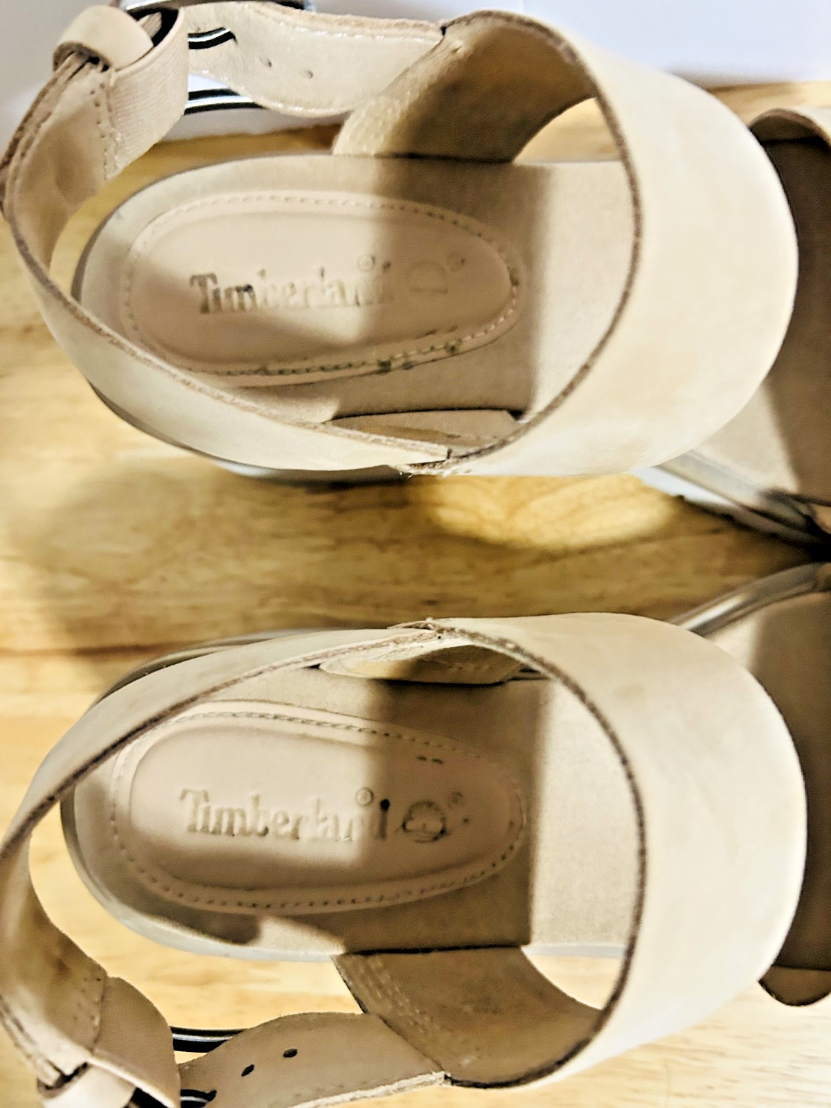 Timberland Women’s Platform Sandals Tan Nubuck Leather Size 6.5