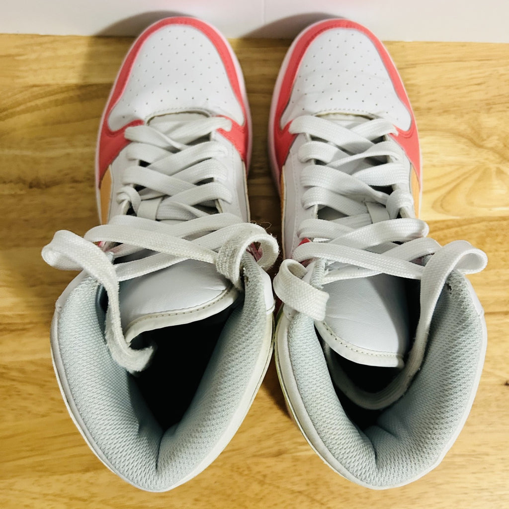 Puma Rebound LayUp Mid White Coral Womens 6.5C Sneakers 370486 35