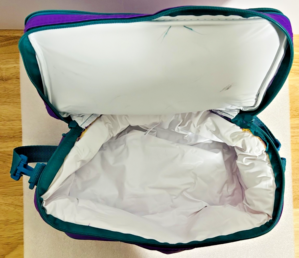 Vintage Igloo Purple Teal Insulated Lunch Cooler Bag Retro Soft Tote