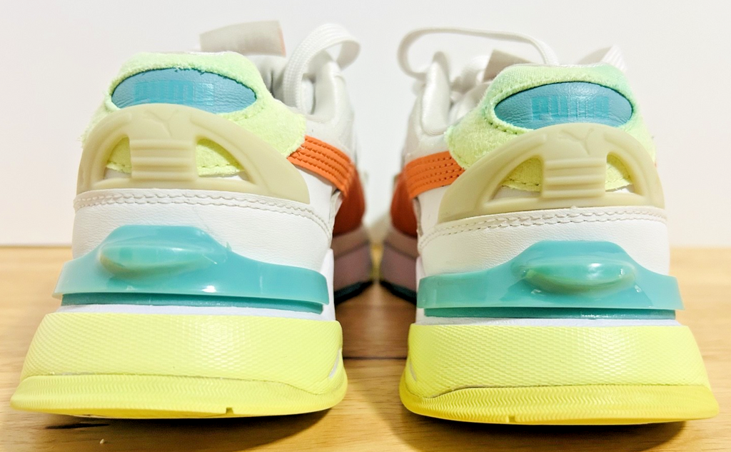 PUMA Mirage Sport Remix Sneakers Women's 7 White Orange Teal 384074-02