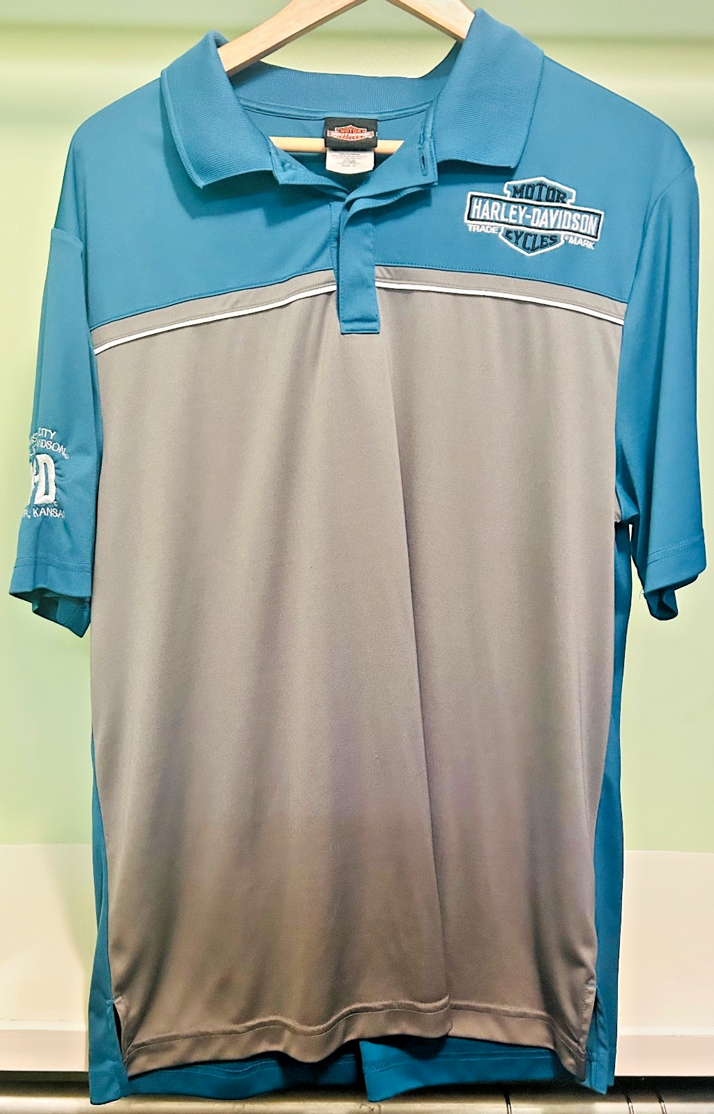 Harley-Davidson Polo Shirt XL Twister City Wichita KS Dealer Logo