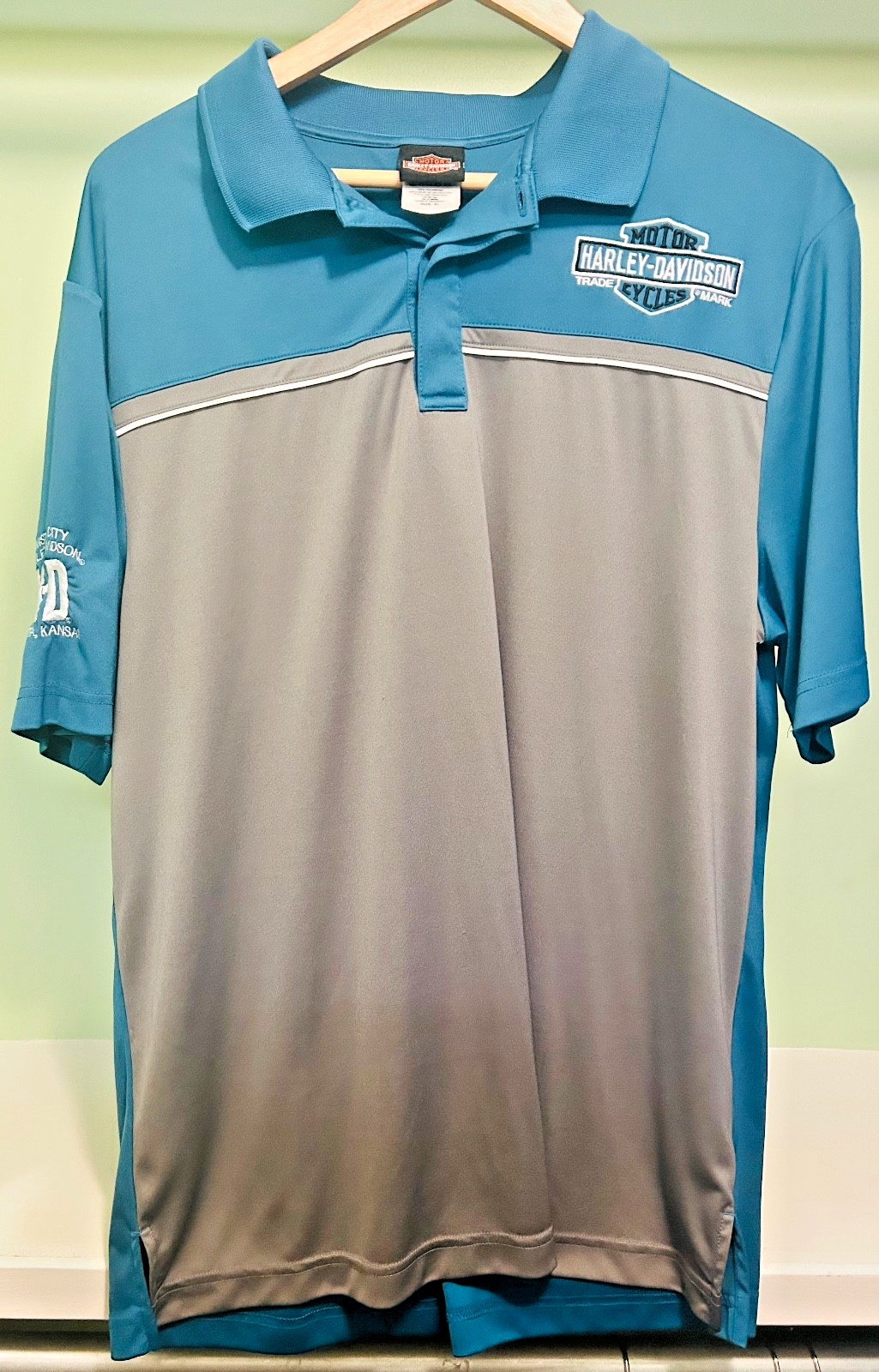 Harley-Davidson Polo Shirt XL Twister City Wichita KS Dealer Logo