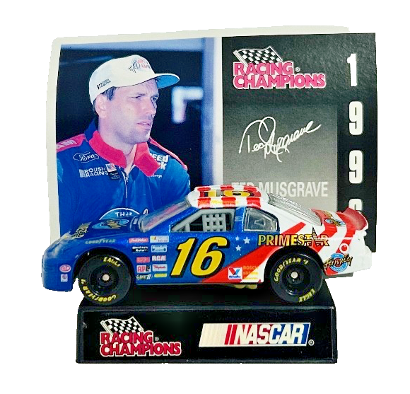Ted Musgrave #16 NASCAR Racing Champions Diecast w/ Autograph Card 1996