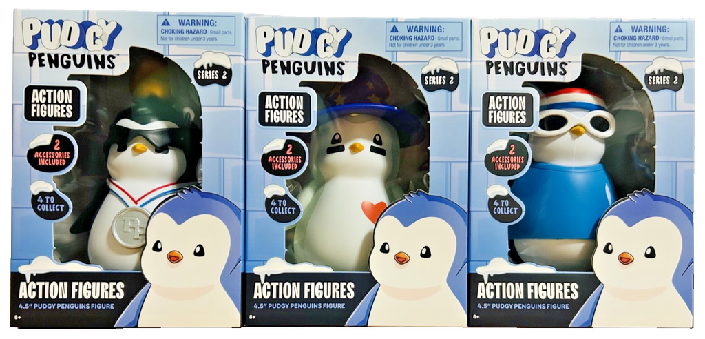 Pudgy Penguins Series 2 Action Figures Lot of 3 4.5” New Sealed