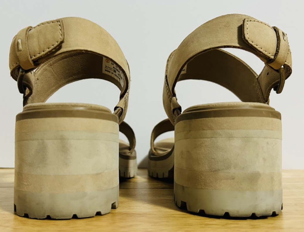Timberland Women’s Platform Sandals Tan Nubuck Leather Size 6.5