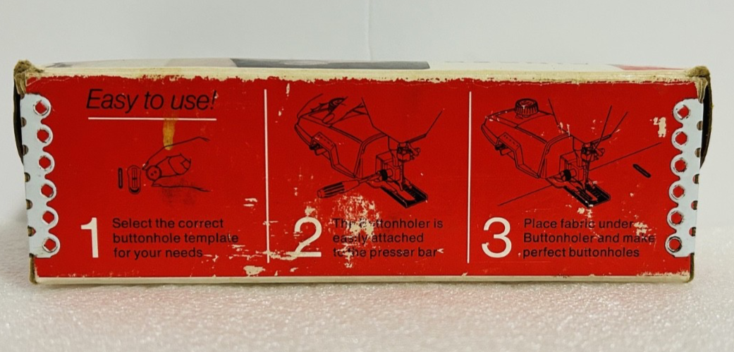 Singer Automatic Buttonholer Attachment w Templates Box Manuals Made USA