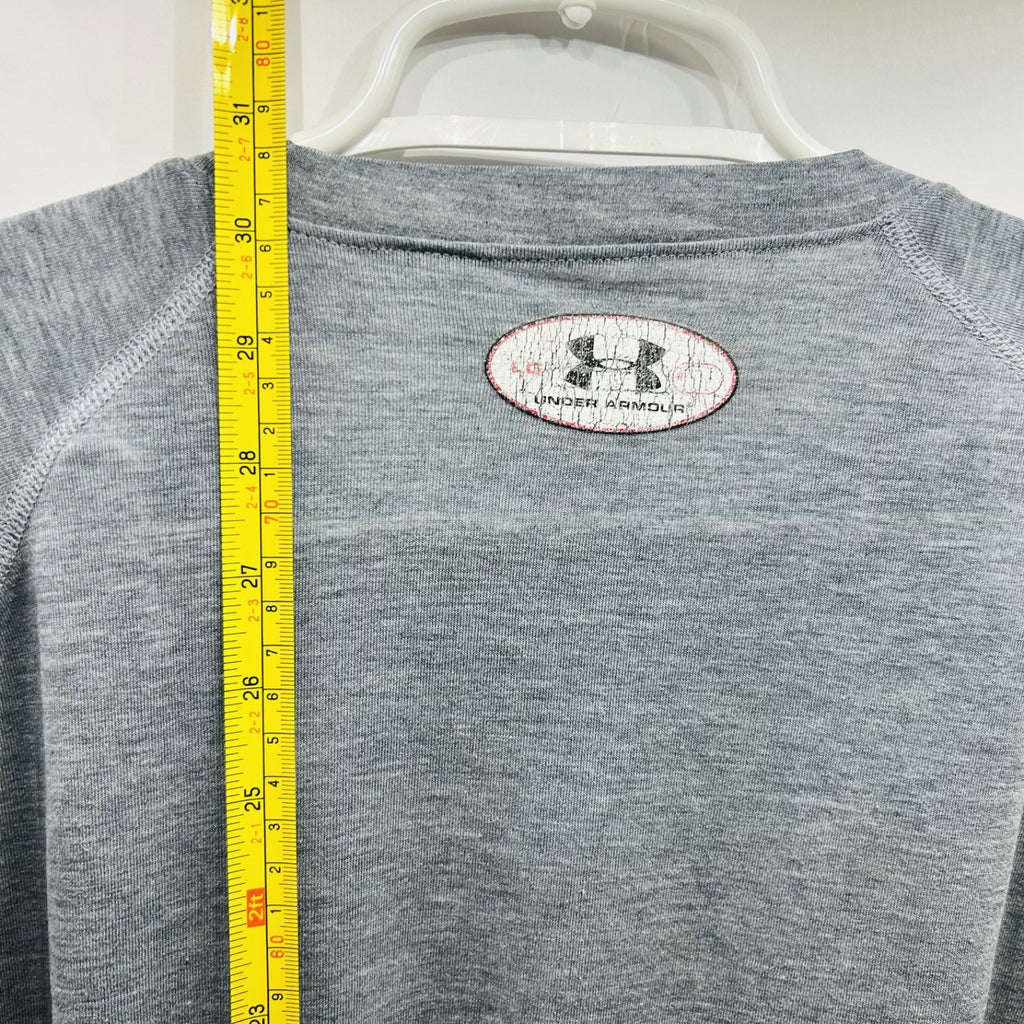 Under Armour Bethany Swedes Shirt Mens LG Gray HeatGear