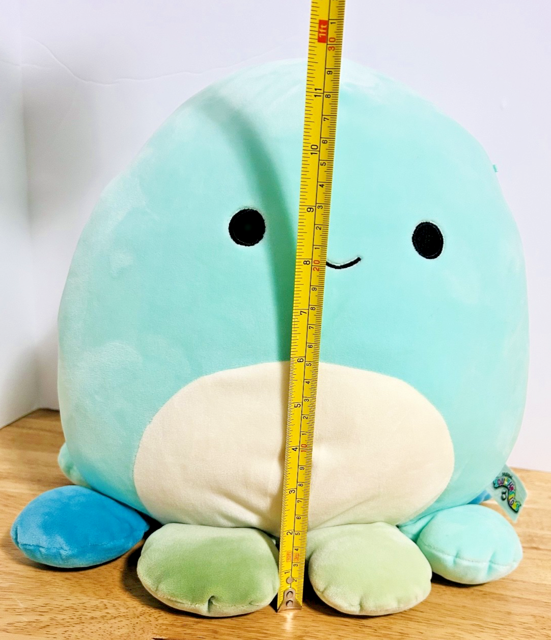 Squishmallows Green Octopus Plush ~ 12" Soft Stuffed Animal Toy ~ Clean EUC