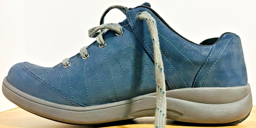 Aravon Shoes Womens 8 Revsavor Sneakers Lace Up WATERPROOF Leather Casual Blue