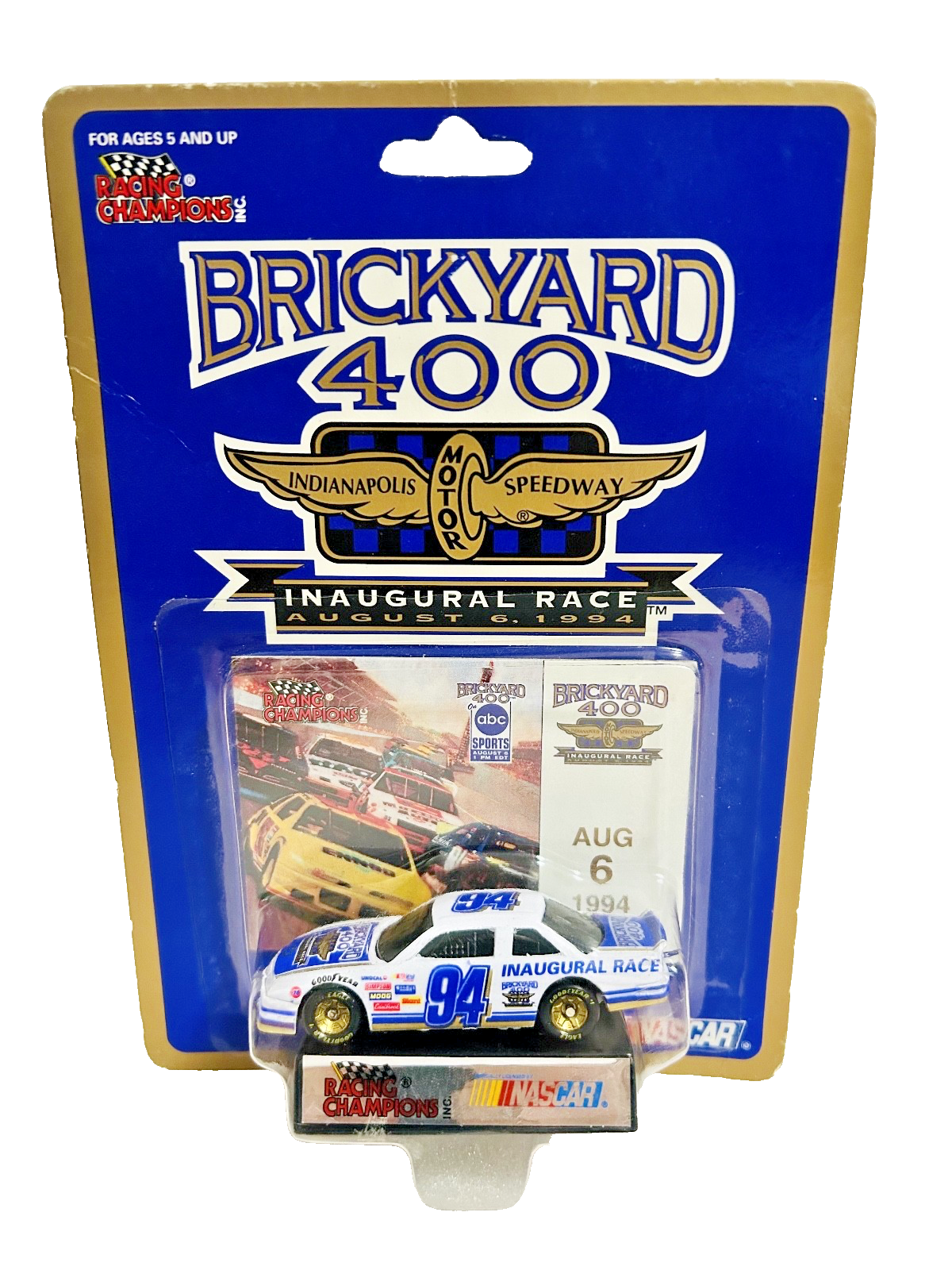 1994 Racing Champions Brickyard 400 #94 1:64 Diecast Car NIP Mint Card