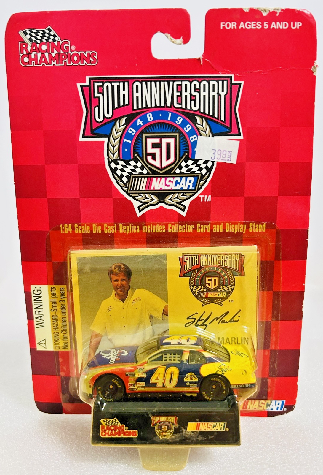 Racing Champions 50th Anniversary NASCAR #40 Sterling Marlin 1:64 Diecast