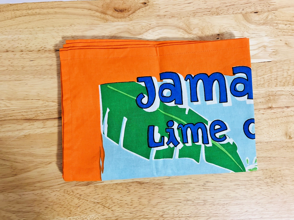 Vintage Jamaican Lime Cookies Recipe Tea Towel Cotton Kitchen Towel