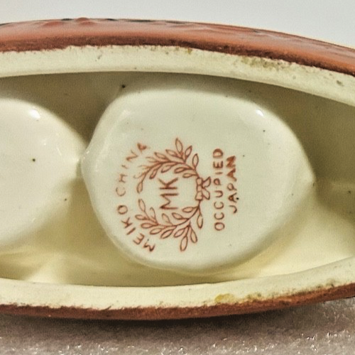 Occupied Japan MEIKO Gondola Boat Salt Pepper Shakers Vintage Ceramic