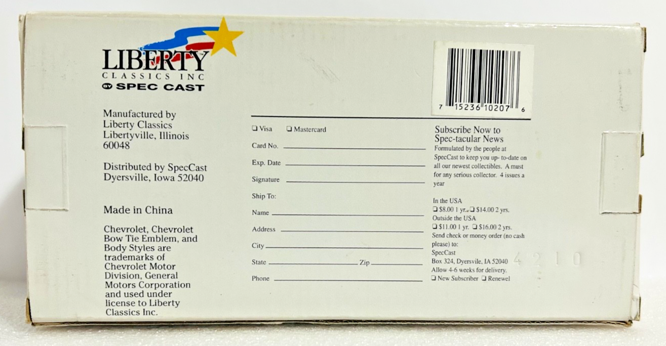 Liberty Classics 1937 Chevrolet Pickup Truck Bank Diecast TSC Boxed