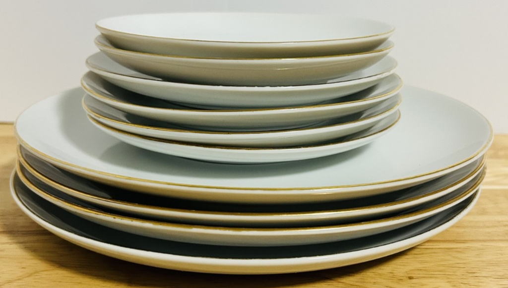 Kaysons Fine China Golden Rhapsody 10-Pc Plate Set Gold Trim Japan